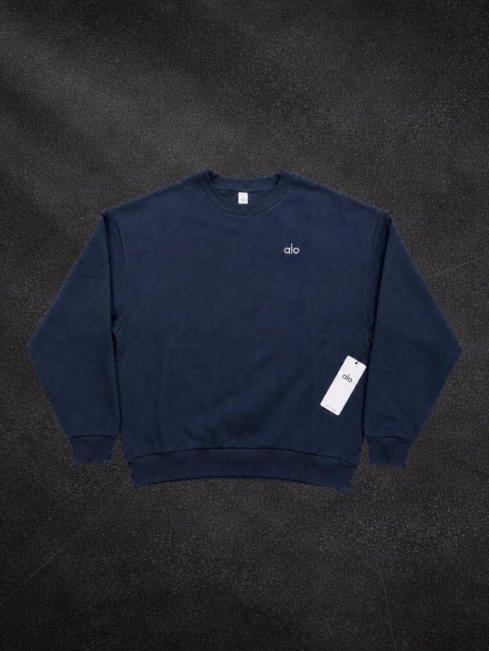 Alo Yoga Accolade Crewneck Sweatshirt Navy NWT